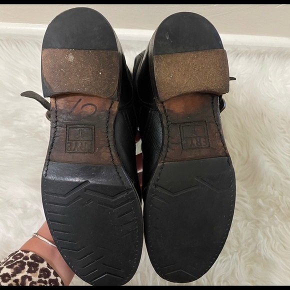 Frye Black Leather Combat Boots - Picture 7 of 7